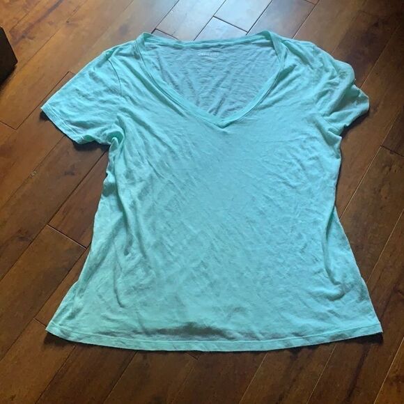 Old Navy vintage light blue teal v-neck tee size L - Picture 1 of 2